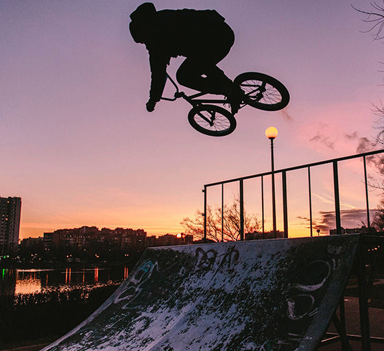 Backside air on BMX